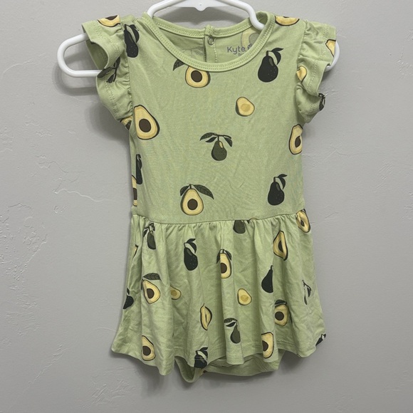 Kyte BABY Avocado Patterned Green Dress - Picture 1 of 1